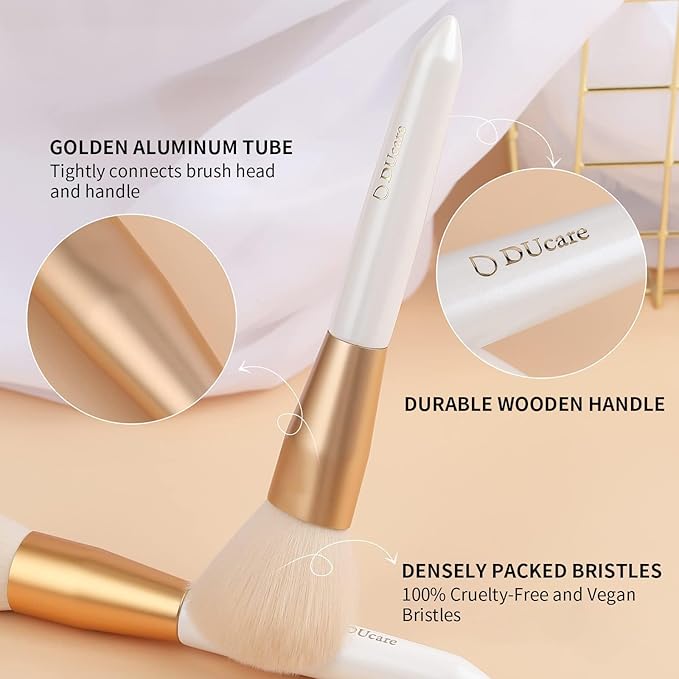DUcare Powder Brush - Fluffy Large Makeup Brush With Soft Synthetic Bristles For Quick Makeup Setting and Blush for Flawless Application-Velvo Beauty