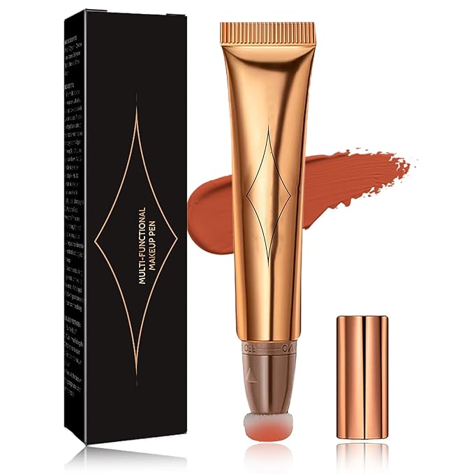 Liquid Contour Beauty Wand,Stick with Cushion Applicator,Cream Contour,Long Lasting Smoothly Moisturizng Silky Contour Stick Blush Stick-Velvo Beauty