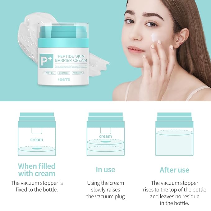#OOTD Peptide Moisturizer Cream For Face, Dry Sensitive Skin Protection Barrier Cream For Aging Skin, Anti Aging, Hydrating, Peptide, Ceramide, Panthenol (1.69 FL.OZ)-Velvo Beauty