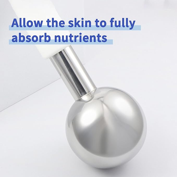 Ice Globes for Face & Eyes, Unbreakable Stainless Steel Cryo Massagers for Skincare Routines, Multifunctional Cold Roller Cooling Globes for Puffiness, Sagging Skin, Fine Lines, and Facial Relaxation-Velvo Beauty