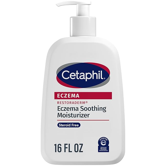 CETAPHIL ECZEMA RESTORADERM Soothing Moisturizer, For Eczema Prone Skin, 16 oz, Fewer Symptom Flare-Ups, 48 Hour Hydration, 1% Skin Protectant Colloidal Oatmeal, Steroid Free, Doctor Recommended Brand-Velvo Beauty