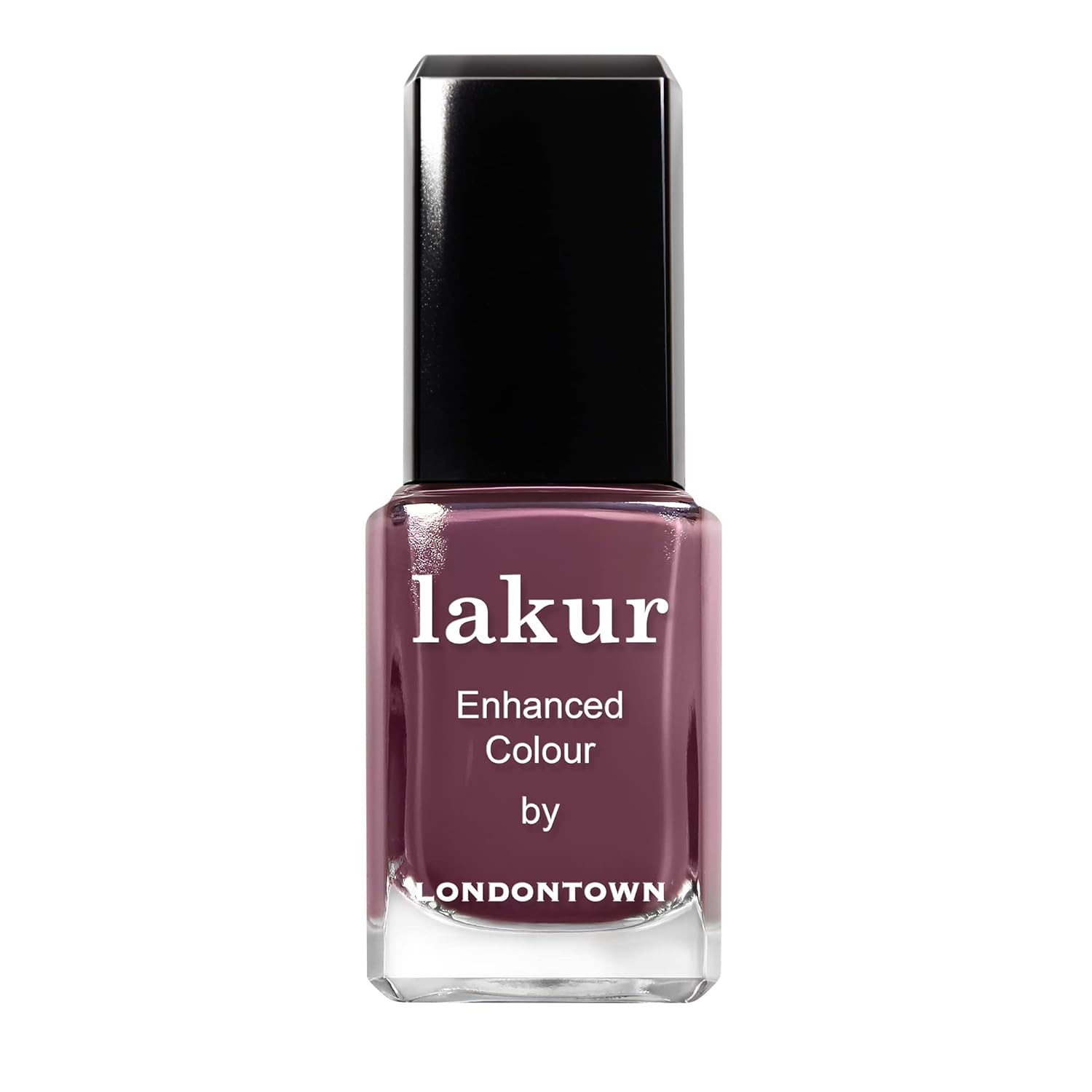 LONDONTOWN lakur Nail Polish - Chip-Resistant, Non-Toxic, Conditions & Hydrates Nails | Glossy Mauve Plum, Save the Queen, .40 fl oz-Velvo Beauty