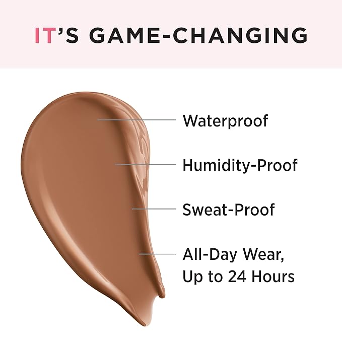 IT Cosmetics Makeup Set - Includes Supersize Bye Bye Under Eye Concealer (42.5 Deep) + Heavenly Luxe Complexion Perfection Concealer Brush (1 fl oz) - with Collagen, Hyaluronic Acid & Antioxidants-Velvo Beauty