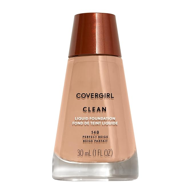 COVERGIRL Clean Liquid Foundation, Perfect Beige 148, Pack of 1-Velvo Beauty