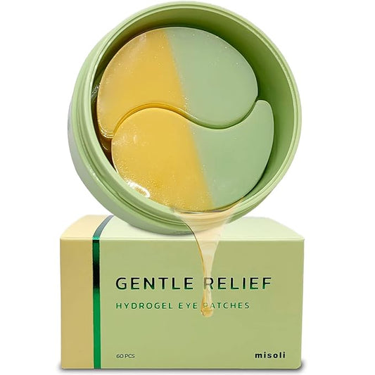 Gentle Relief Under Eye Patches | Calming Eye Treatment Gel Masks With 3-Cica Complex & Panthenol | Under Eye Masks For Dark Circles and Puffiness, Under Eye Bags, Wrinkle Care, Men and Women-Velvo Beauty