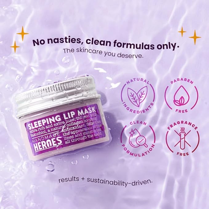 100% Natural Vegan Lip Butter Sleeping Lip Mask, Overnight Lip Moisturizer and Conditioner for Dry Lips. Intensive Lip Balm and Lip Therapy Skin Care with Mango butter (Bakuchiol - Collagen Boosting)-Velvo Beauty