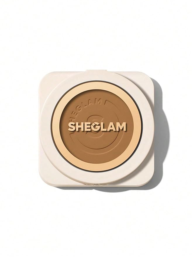 SHEGLAM SKin-Focus Full Coverage Powder Foundation Oil-Control Lightweight Face Pressed Powder Makeup-Honey-Velvo Beauty