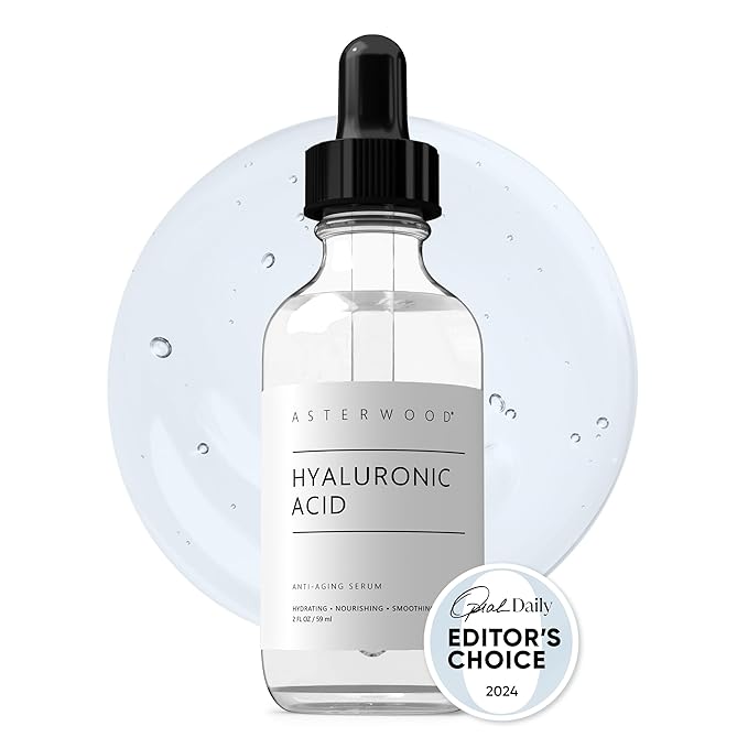 Asterwood Hyaluronic Acid Serum for Face - Plumping, Anti-Aging, Hydrating - Fragrance-Free - 2 Fl Oz-Velvo Beauty