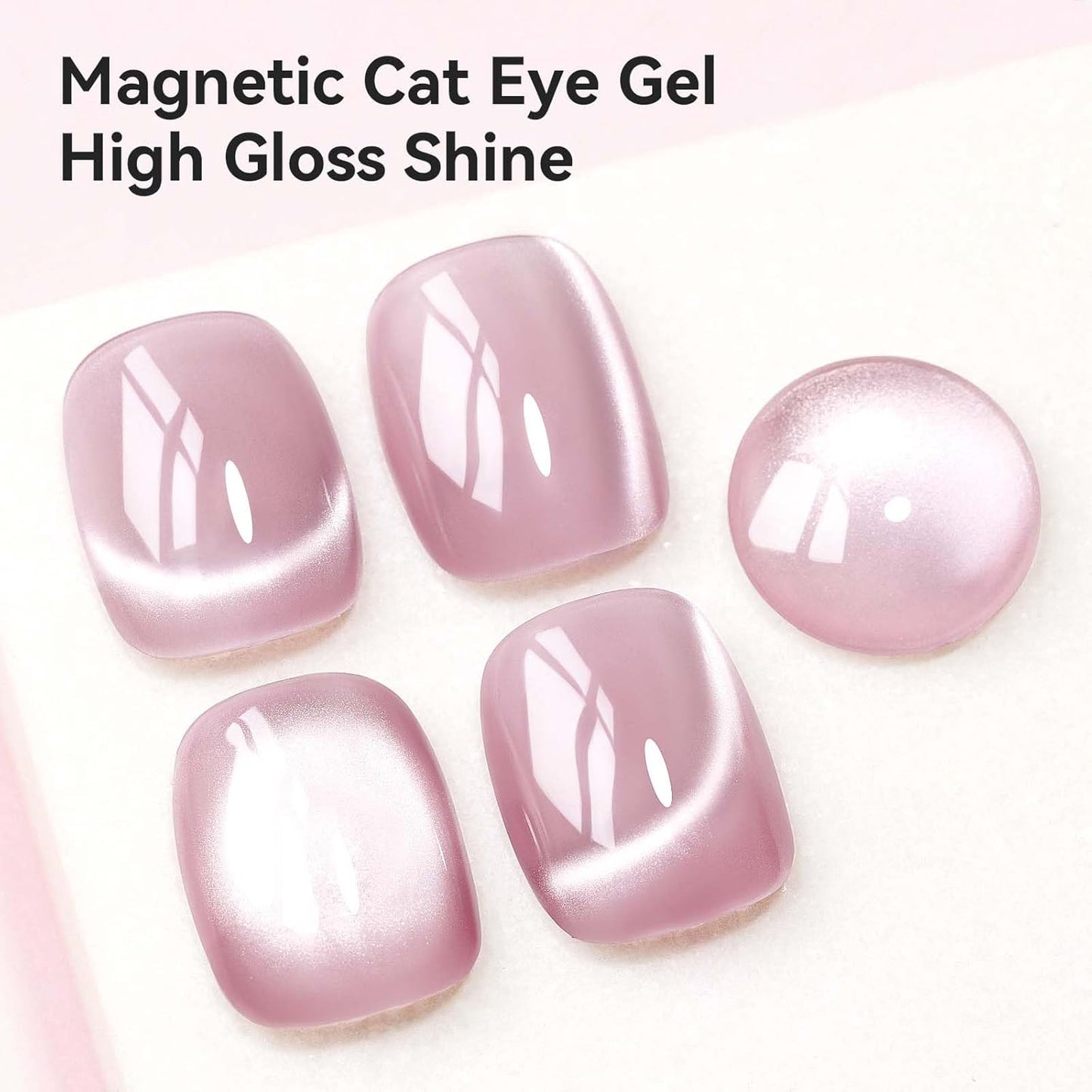 Cat Eye Gel Polish with Magnet, Magnetic Gel Nail Polish Glass Jelly Transparent Color UV Cateye Nail Polish for Nail Art DIY and Salon-Velvo Beauty