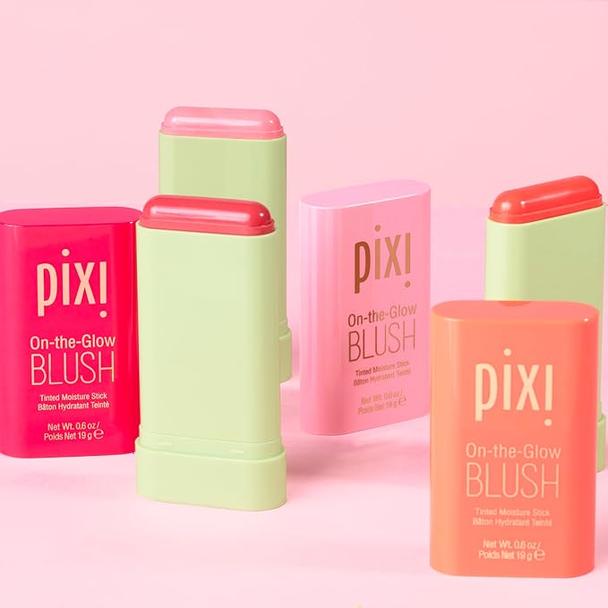 Pixi On-the-Glow Blush - Ruby, Hydrating Tinted Moisture Blush Stick with Ginseng, Aloe Vera & Fruit Extracts, For Cheeks & Lips, 19g / 0.6oz, Paraben-Free-Velvo Beauty