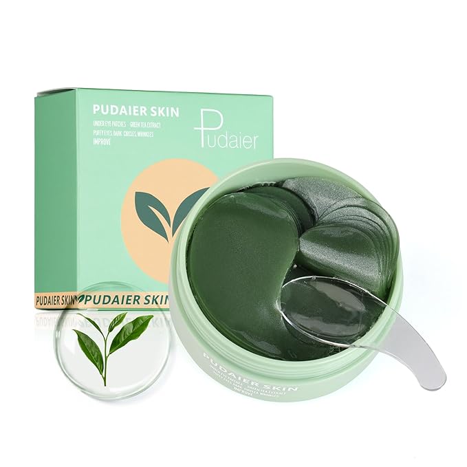 Eye Gel Patch（30 Pairs）Under Eye Patches Mask Essence Extract Under Eye Gel Pads to Reduce Puffy eyes, Dark Circles and Wrinkles (Green Tea)-Velvo Beauty