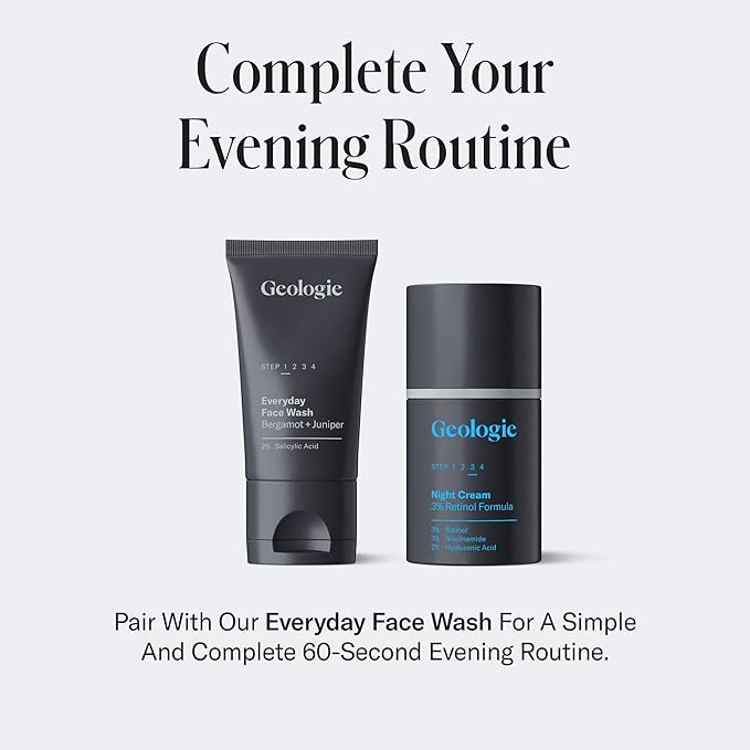 Geologie Retinol Anti-Aging Face Cream | Enhanced .2% Retinol Formula for Effective Results | Reduce Fine Lines & Wrinkles | Protect & Repair Skin With Hyaluronic Acid & Niacinamide | For Men & Women-Velvo Beauty