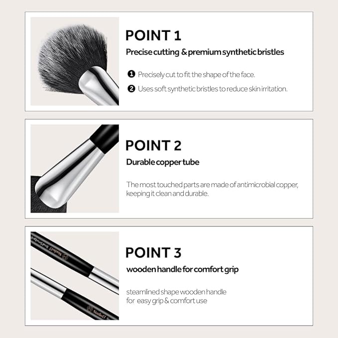 Eye Makeup Brush Set 5 Pcs | Small & Portable Eye Shadow Brushes | Korean Eye Makeup Brushes | Premium Synthetic Bristles for Professionals-Velvo Beauty