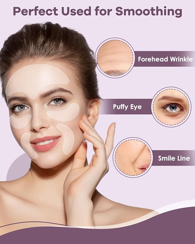 Reusable Anti-Wrinkle Patches Set, Reusable Silicone Patches Set, Forehead, Undereye and Smile Lines Repair-Velvo Beauty