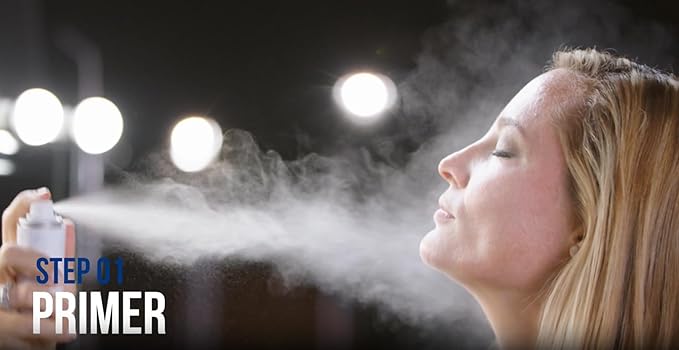 NV Perfecting Fine Mist Primer Buildable Coverage Professional Airbrush Makeup with Plant-based Stem Cell Polypeptides, Vitamins A, D, E and Aloe, 1.5 ounces, PRIMER-Velvo Beauty