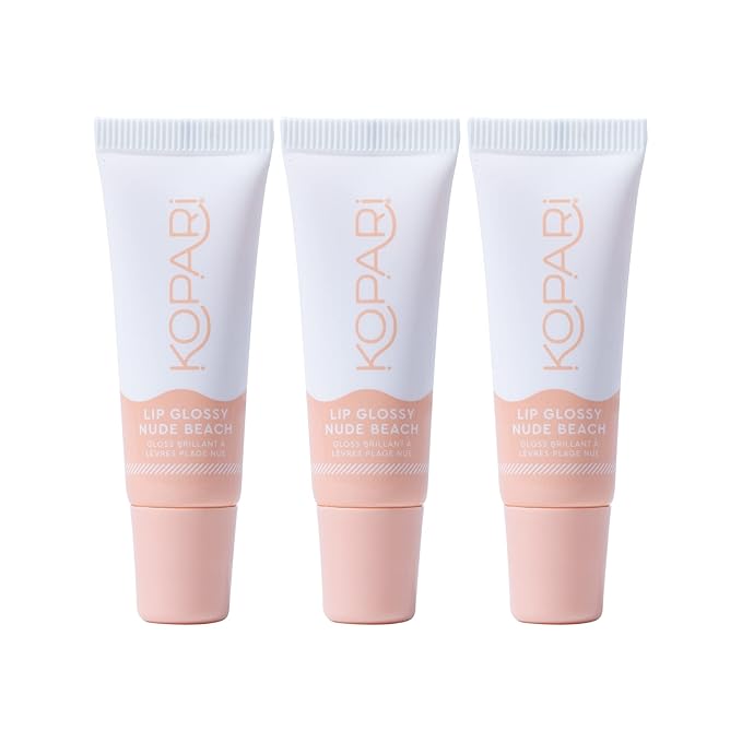 Kopari Nude Peach Lip Glossy 3pk-Velvo Beauty