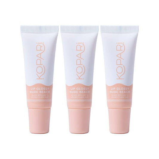 Kopari Nude Peach Lip Glossy 3pk-Velvo Beauty