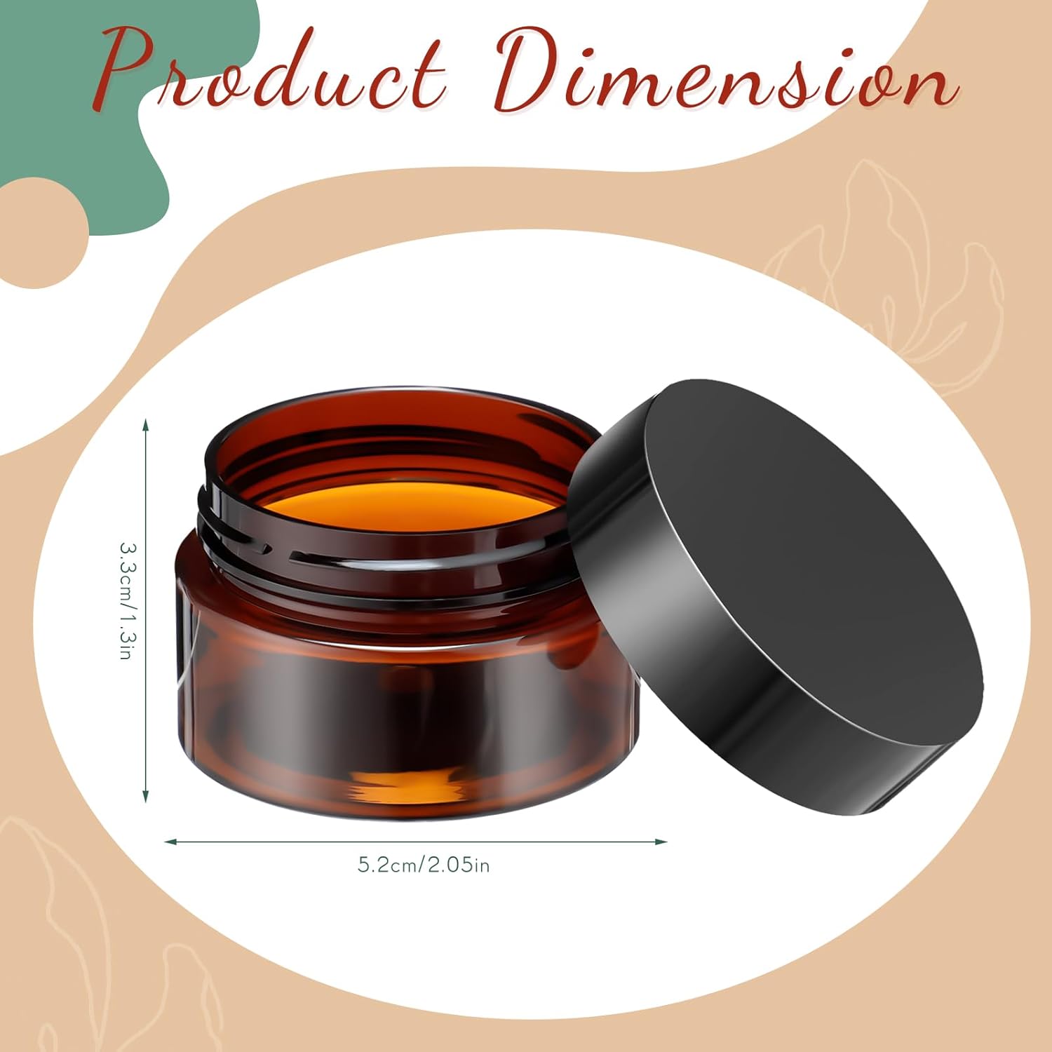200 Pcs 1 oz Empty Bulk Plastic Container Jars with Lid Leak Proof Round Plastic Jars Small Cosmetic Travel Containers for Storage Makeup Creams Lotion Ointments, Amber-Velvo Beauty