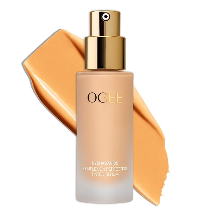 Ogee Complexion Perfecting Liquid Foundation - Lightweight Tinted Moisturizer For Face (Hazel 2.00N - Light, Golden Undertones) - with Vitamin C & Jojoba Oil - Certified Organic & Made in USA-Velvo Beauty