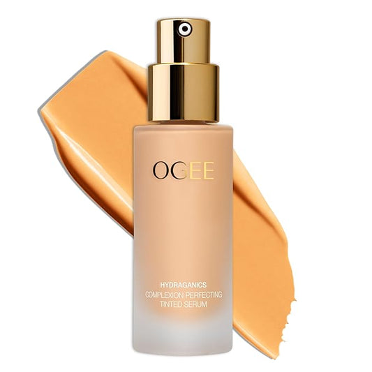 Ogee Complexion Perfecting Liquid Foundation - Lightweight Tinted Moisturizer For Face (Hazel 2.00N - Light, Golden Undertones) - with Vitamin C & Jojoba Oil - Certified Organic & Made in USA-Velvo Beauty