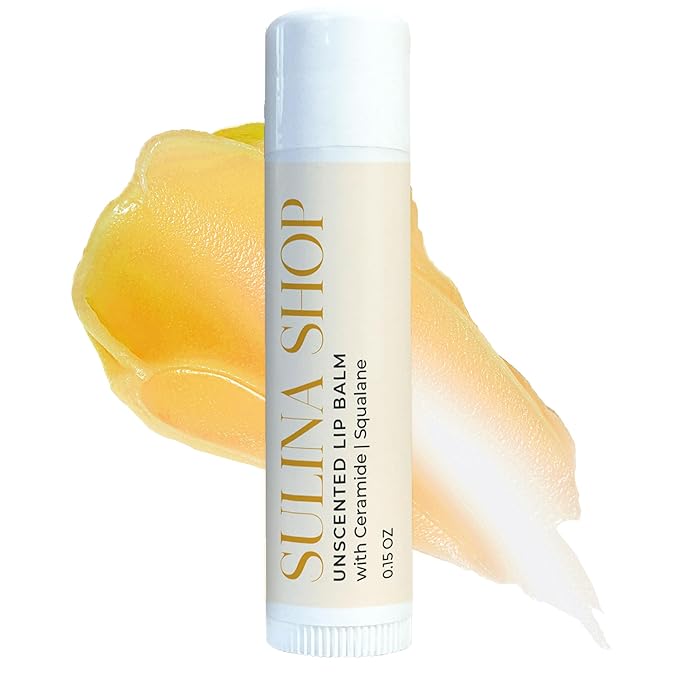 Unscented Lip Balm Hydrating for Dry Lips - Lip Moisturizer with Castor Oil and Beeswax, Chapped Lip Repair, Restores Smoothness, Barrier Protection, Fragrance-Free and Gentle-Velvo Beauty
