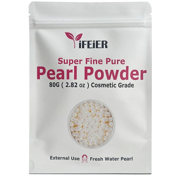 Pure Freshwater Pearl Powder for Skincare and Homemade Cosmetics Grade. 80g(2.82oz) SuperFine Pearl Powder for DIY lotions | creams | serums | making face mask, Natural and Oranic-Velvo Beauty