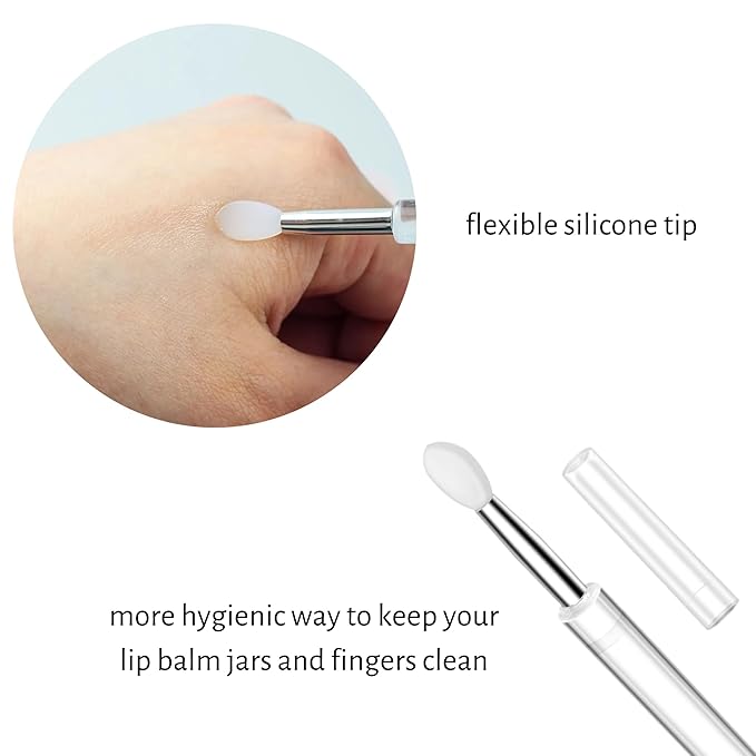 Set of 6 Medicated Lip Balms by Carmex: 3 Jars and 3 Tubes. Carmex Lip Balm Moisturizer, Trusted Relief for Dry, Chapped Lips. Bundled with Silicone Lip Brush and Lip Balm Holder Keychain (White)-Velvo Beauty