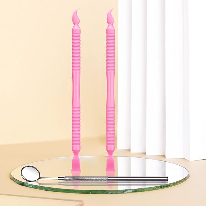 Libeauty Pink Eyelash Lift Tool, Lash Extension Supplies Metal Makeup Mirror, Lash Lifting Applicator Brush Needle for Salon or Home Use-Velvo Beauty