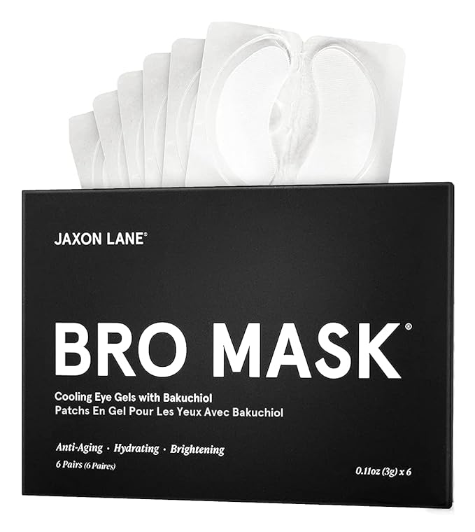Skin Care Set: Deluxe Skincare Routine Gift Set 5pc, Mens Facial Care kit with Jaxon Lane Sunscreen, Bro Mask Sheet Mask & Eye Gels, Powder Face Wash and Moisturizer Set, Anti Aging Face Care for Men-Velvo Beauty