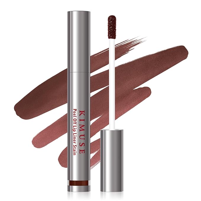 KIMUSE Peel Off Lip Liner Stain, Long Lasting Lip Tint Stain Peel Off, Waterproof, Transfer-Proof, Highly Pigmented Color Peel Off Lip Stain Liner, Matte Finish-Velvo Beauty
