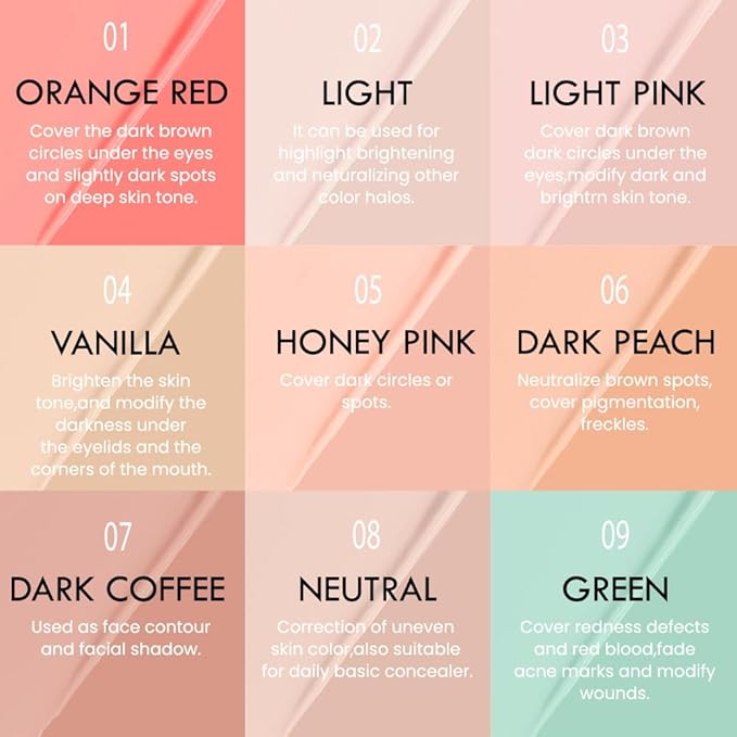 Kaely PROFESSIONAL MAKEUP Correcting Concealer Stick,Medium Coverage Concealer Crayon,under Eye Brightener Concealer for Dark Circles,corrector de ojeras,Lightweight,Vegan,05 HONEY PINK-Velvo Beauty