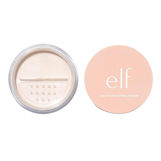 e.l.f. Halo Glow Soft Focus Setting Powder, Silky Powder For Creating Without Shine, Smooths Pores & Lines, Light Pink-Velvo Beauty