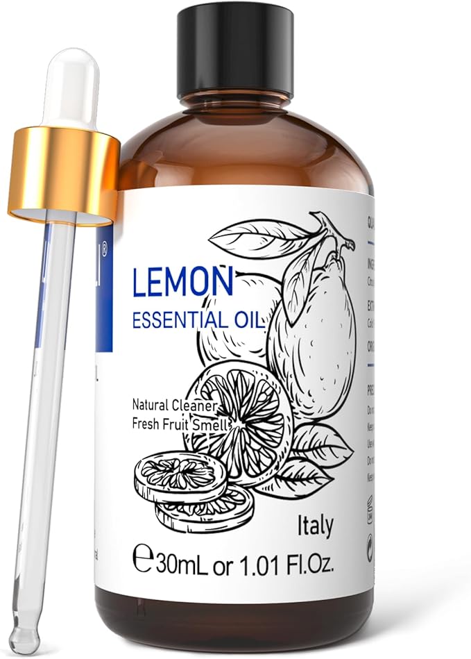 HIQILI Lemon Essential Oil, 100% Pure Undiluted for Cleaning, Skin, Diffuser - 1 Fl Oz/30ML-Velvo Beauty
