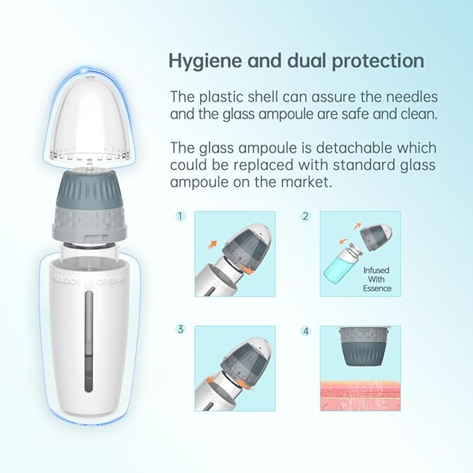 Hydra Needle Serum Applicator Tools Hydra Stamp,Professional Micro Needling Tools-Velvo Beauty