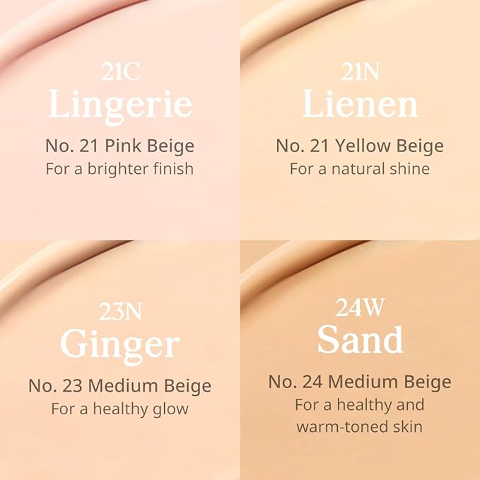 CLIO Kill Cover Mesh Glow Cushion Foundation ([Refill Included] 15g*2, 21C LINGERIE), Glass Skin, Long-Lasting, Lightweight, Buildable Coverage, Glowy Skin Makeup-Velvo Beauty