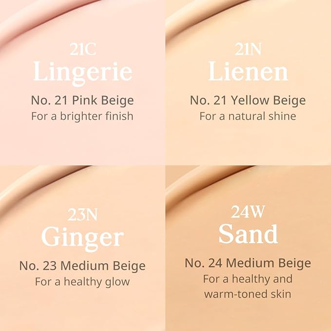 CLIO Kill Cover Mesh Glow Cushion Foundation ([Refill Included] 15g*2, 23N GINGER), Glass Skin, Long-Lasting, Lightweight, Buildable Coverage, Glowy Skin Makeup-Velvo Beauty
