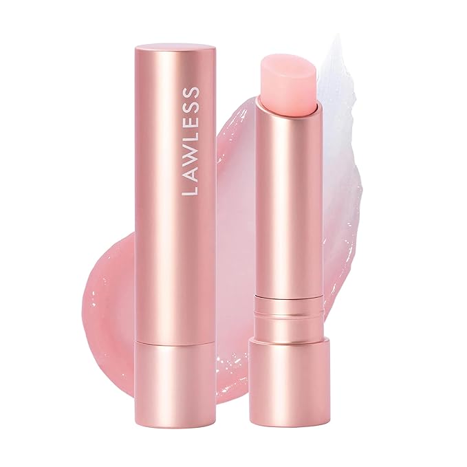 LAWLESS Forget the Filler Lip Plumping Line Smoothing Tinted Balm, Pink Marshmallow, 0.09 Ounce-Velvo Beauty