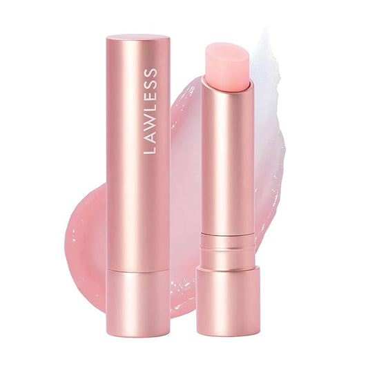LAWLESS Forget the Filler Lip Plumping Line Smoothing Tinted Balm, Pink Marshmallow, 0.09 Ounce-Velvo Beauty