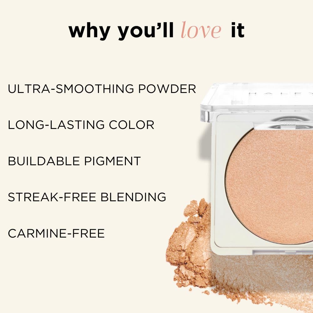 HALEYS Smoothing Highlighter Powder, Re-fract, Illuminating, Lightweight, Non-Caking, Smooths, Blurs, Long lasting, Nourishing & Skin-Softening, Infused with Spherical Powder, Macadamia Oil, V+CF-Velvo Beauty