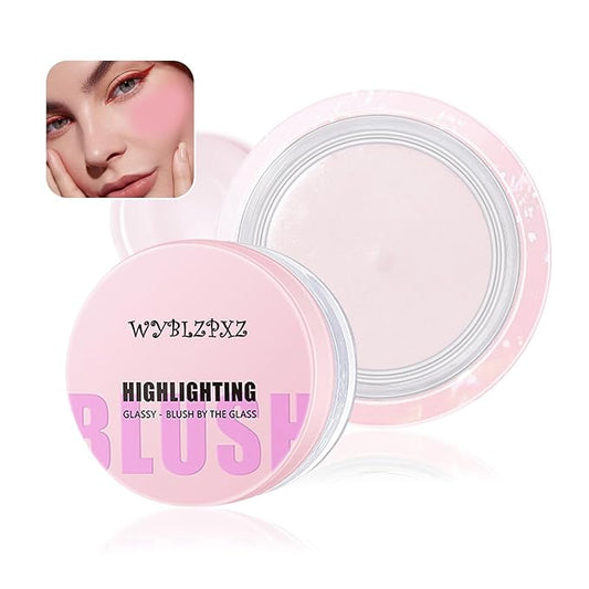 Color Changing Blush,PH Temperature Magic Color Changing Clear Blush Cream,Glossy Shiny Moisturizing Long Lasting Highlighting Lightweight Face Cheek Blush Cheeks Makeup for Women-Velvo Beauty