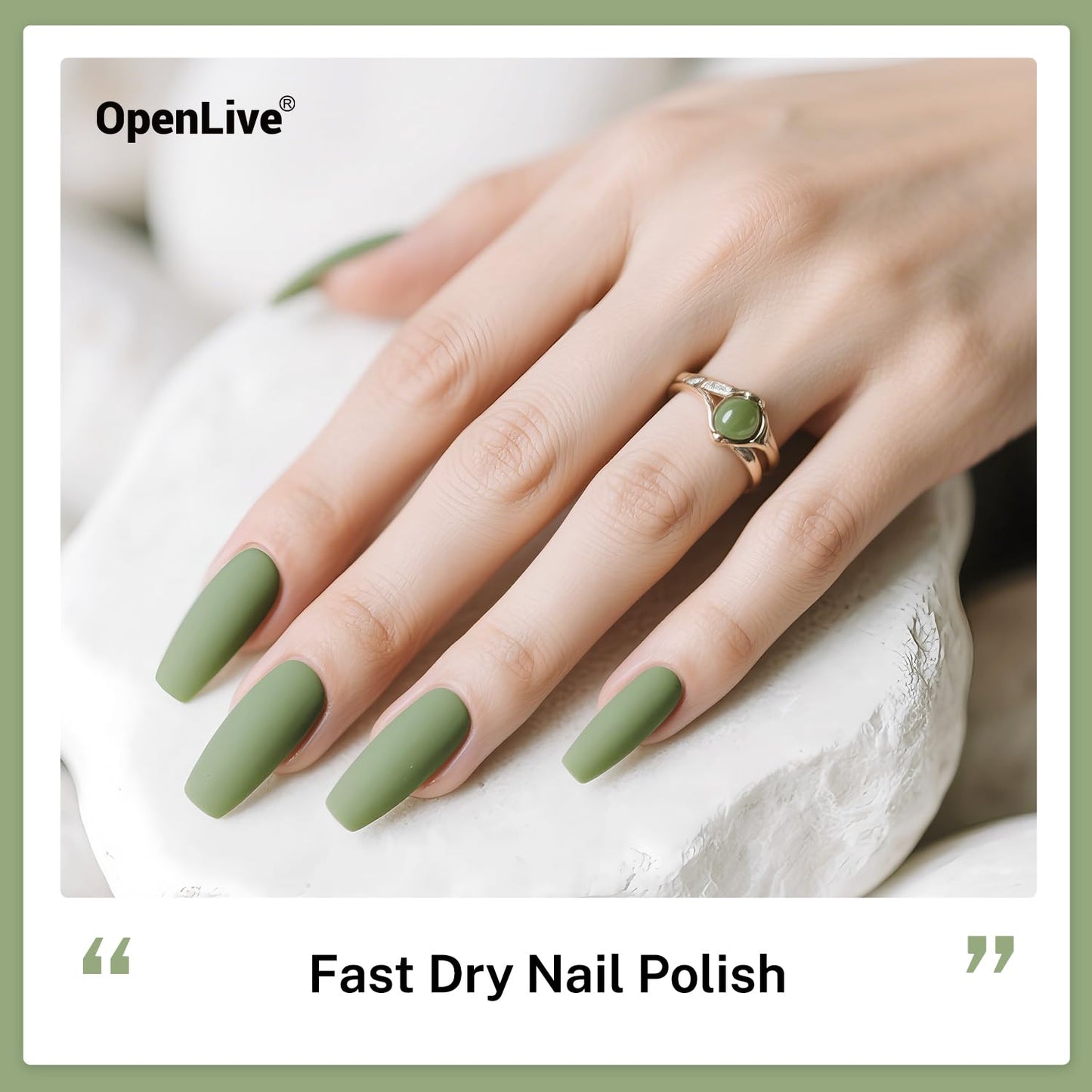 16.5ml Sage Green Nail Polish Large Volume Quick Drying Nail Polish, Fast Drying and Long Lasting Color Nail Art DIY Home Manicure Gift for Women-Velvo Beauty