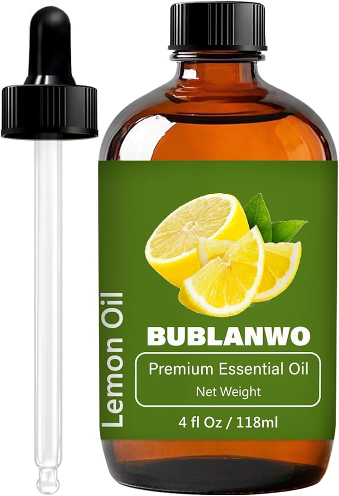 Lemon Essential Oil for Hair Scalp Massage 100% Pure and Natural Massage Aromatherapy 4 Fl Oz 118ML-Velvo Beauty