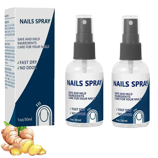 Nail Strengthener Spray for Stronger Nails | Quick-Dry Moisturizer with Lavender & Tea Tree Oils | Non-Greasy Formula to Prevent Brittleness | Unisex Care for Hands & Feet - 1 Fl Oz (2)-Velvo Beauty