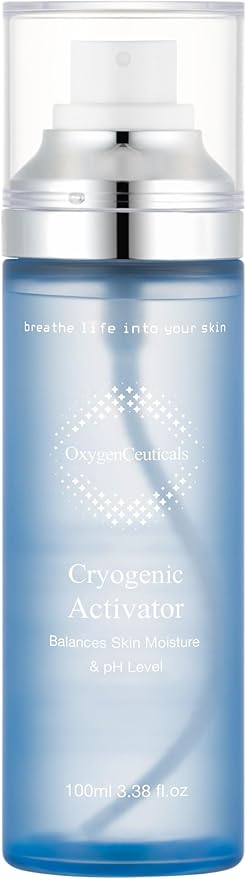 Cryogenic Activator (100ml / 3.38oz) – Facial Mist Toner for Hydrating, Soothing, and Cooling, Naturally Derived Deep Sea Water with Pure Oxygen, Suitable for All Skin Types-Velvo Beauty