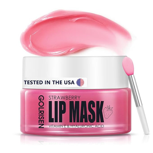 Lip Mask Hydrating - Plump & Repair Dry Lips | Lip Mask Overnight - Infused with Hyaluronic Acid & Vitamin E | Lip Sleeping Mask - Wake Up to Soft, Smooth Lips, 0.7 oz-Velvo Beauty