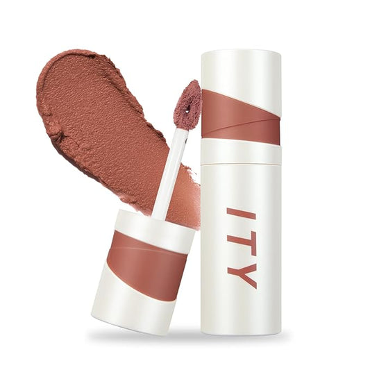 ITY Velvet Matte Finish Lip Stain-Mousse Textured Lip Clay, Nude Shade, Conceals Lip Lines, Rich Pigment Lip Tint Lipsticks, 0.14 oz (4g) in Petal-Velvo Beauty