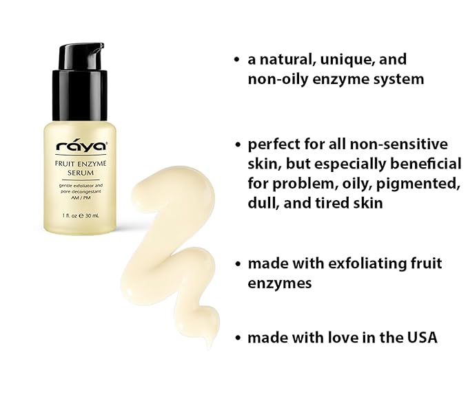 RAYA Fruit Enzyme Serum (505) | Non-Oily, Exfoliating Facial Treatment for Oily, Problem, and Dull Skin | Reduces Black-Heads and Clears Pores-Velvo Beauty
