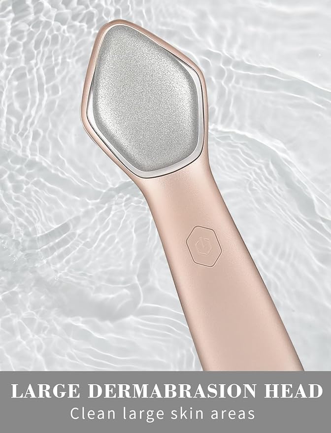 NEWDERMO Microdermabrasion Machine Pro, Large Diamond Electric Microdermabrasion Wand Tool With 3 Levels Frequency for Face Body Exfoliate Skin Care (Pink)-Velvo Beauty