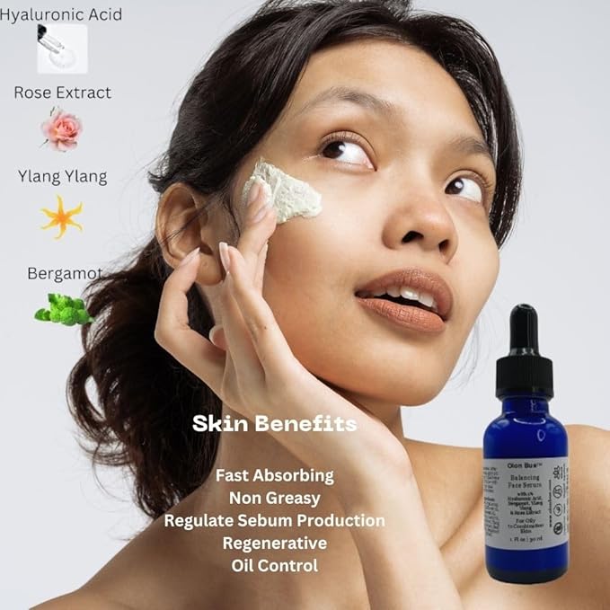 Daily Balancing Skincare Set (3 Pcs) Gift Set, Cleanser, Toner, Serum, Hyaluronic Acid, RoseExtract, Acne Prone Skin Soothing, Regenerating, Hydrating, Anti Aging Skin Care Routine, Vegan-Velvo Beauty