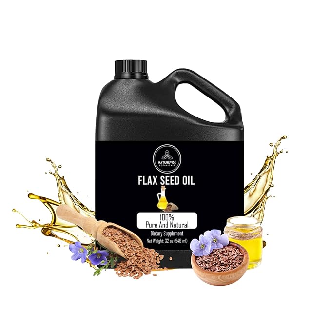 Naturevibe Botanicals Flaxseed Oil 32 Ounces | 100% Pure and Natural | Great for Skin Care and Hair Care-Velvo Beauty